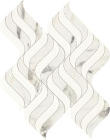 Mosaic Arabescato Argento Blend Polished Gray Tile