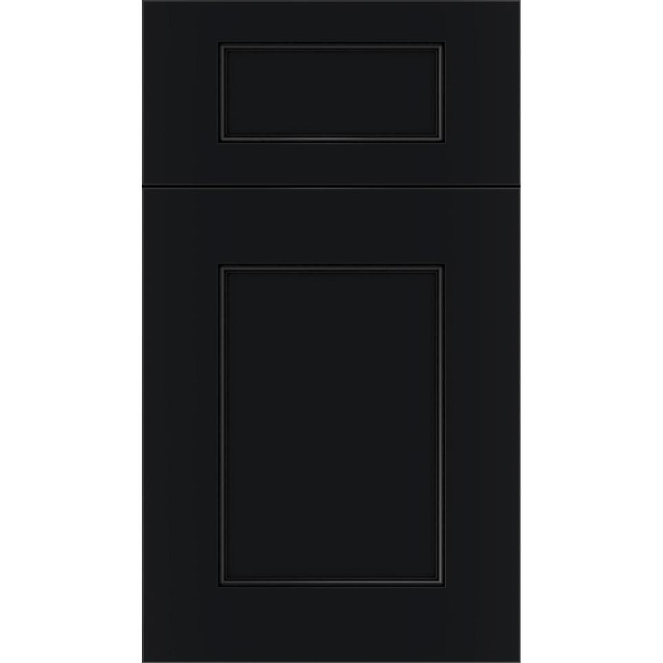 5 Piece Gunmetal Blue Black Glaze Glaze - Stain 5 Piece Cabinets