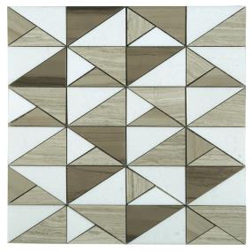 Mosaic Gray Blend Beige/Tan Tile
