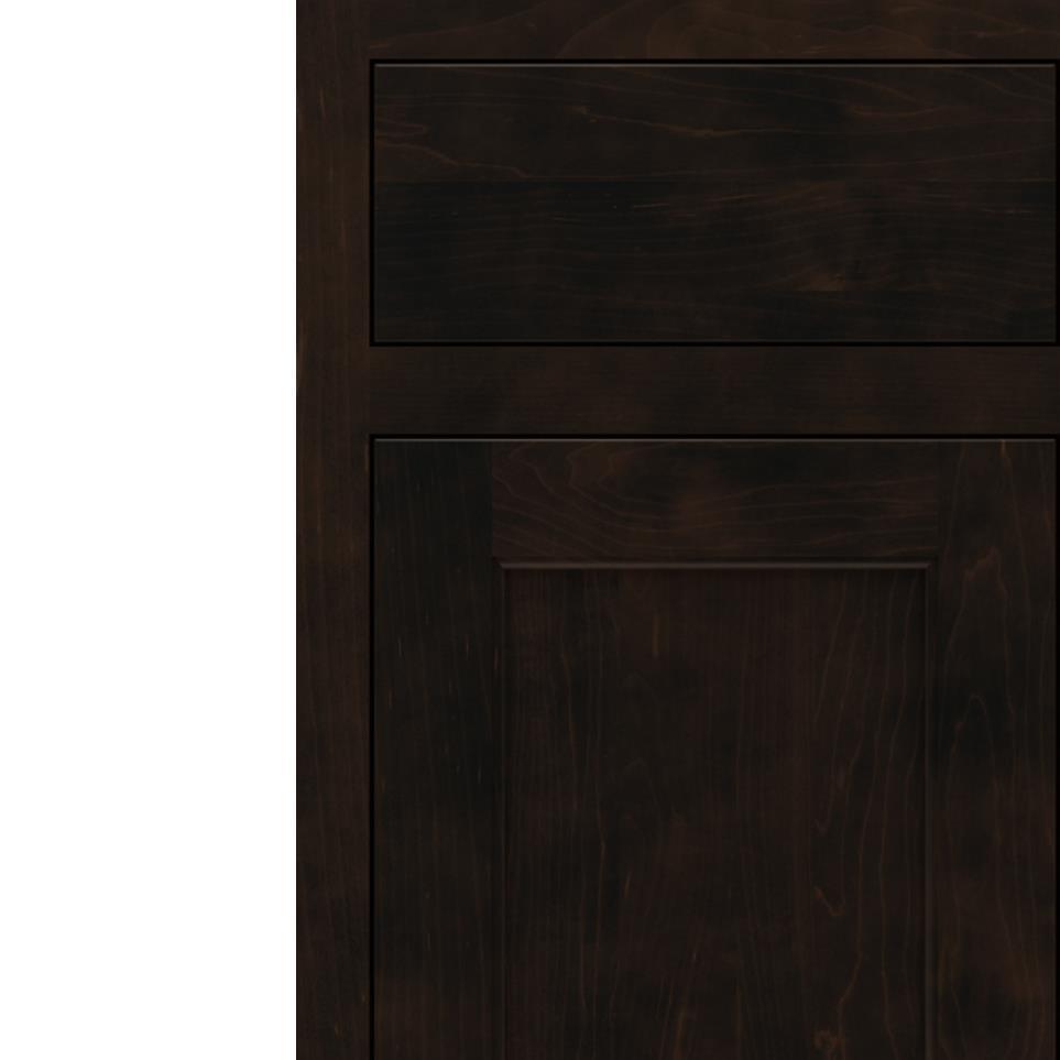 Square Teaberry Dark Finish Square Cabinets