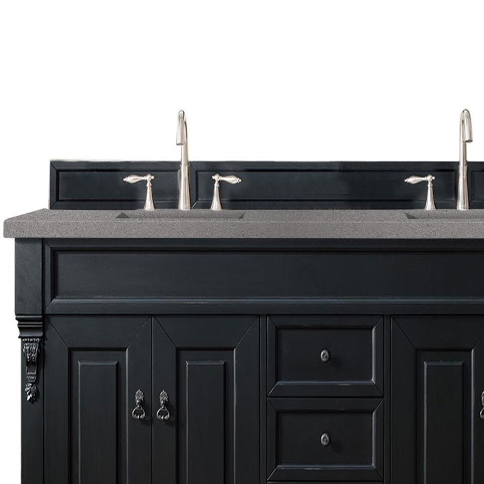 Base with Sink Top Antique Black Grey / Black Vanities