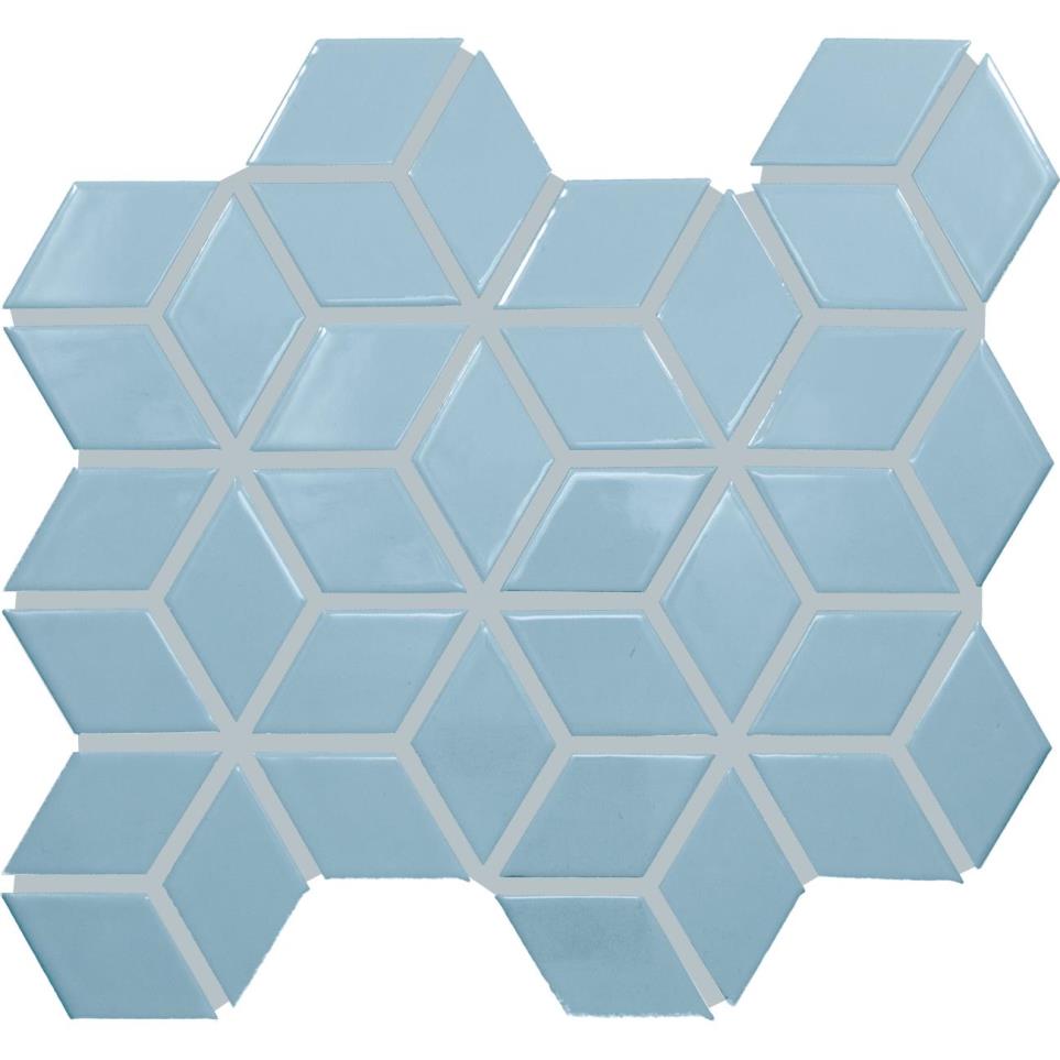 Mosaic Waterfall Glossy Blue Tile