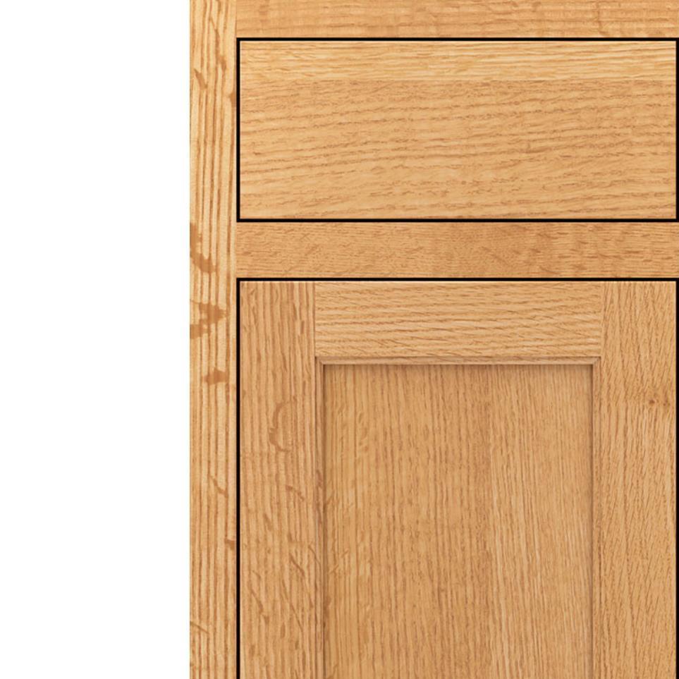 Square Natural Light Finish Square Cabinets