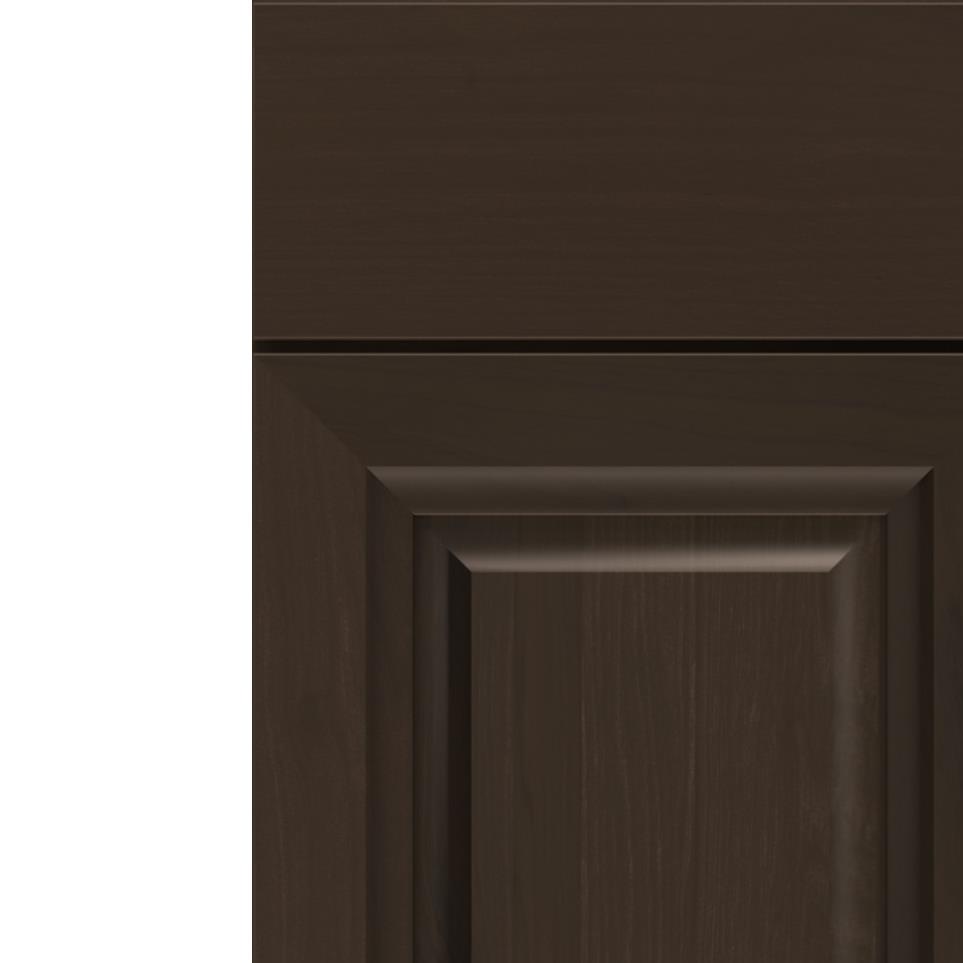 Square Thatch Dark Finish Square Cabinets