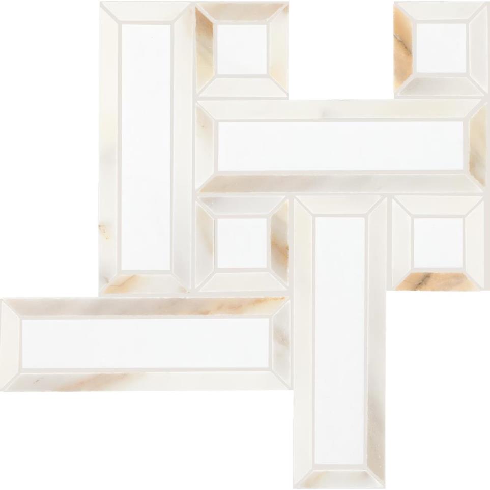 Mosaic Bella Blend Polished Beige/Tan Tile
