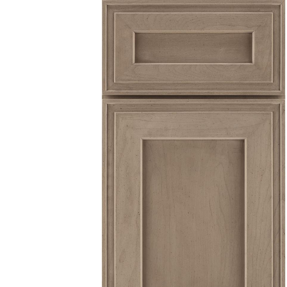 Square Pumice Light Finish Square Cabinets