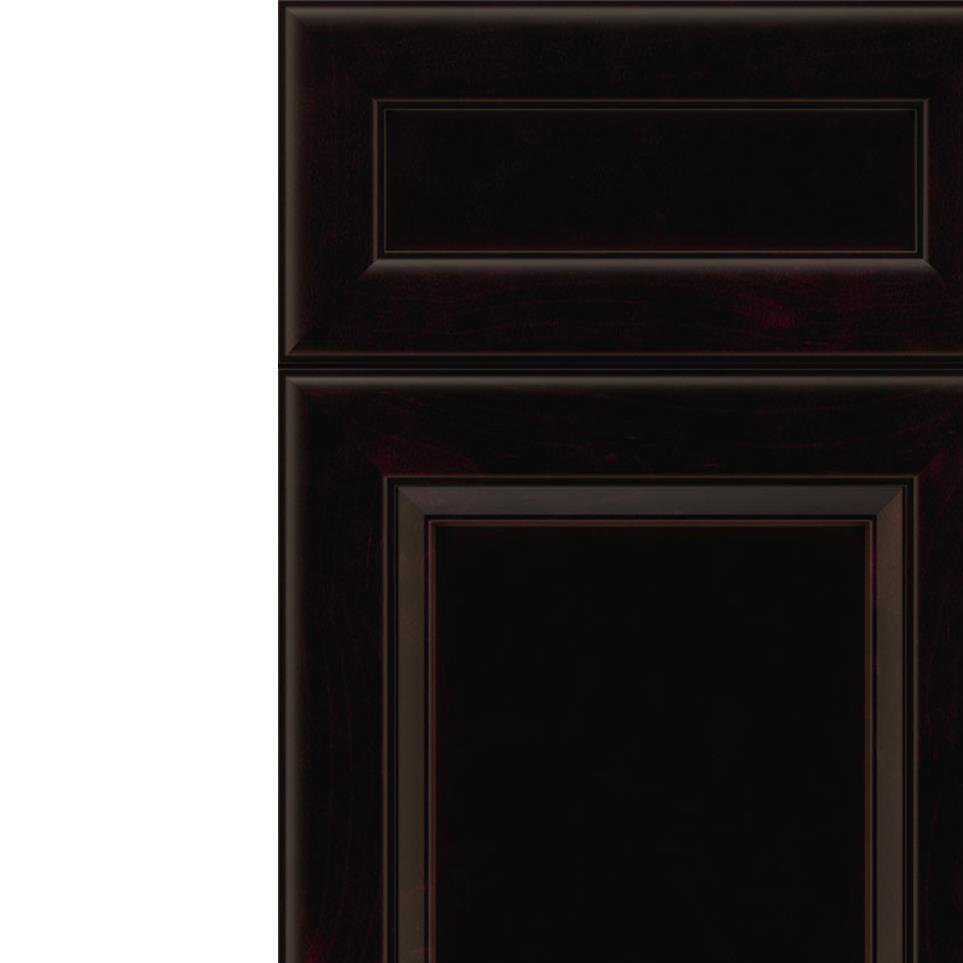 Square Espresso Black Glaze Glaze - Stain Square Cabinets