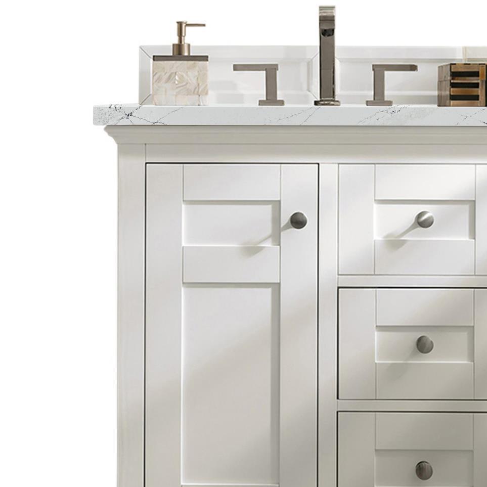 Base with Sink Top Bright White White Vanities