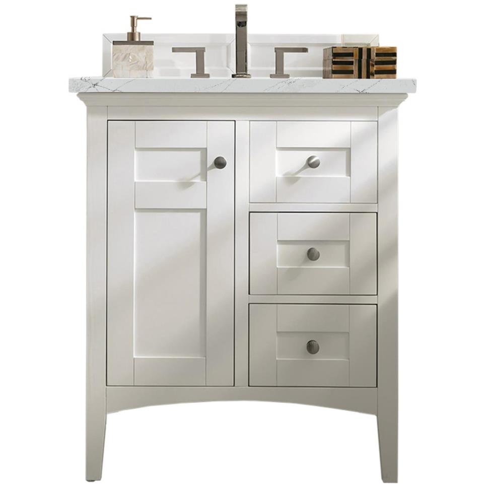 Base with Sink Top Bright White White Vanities