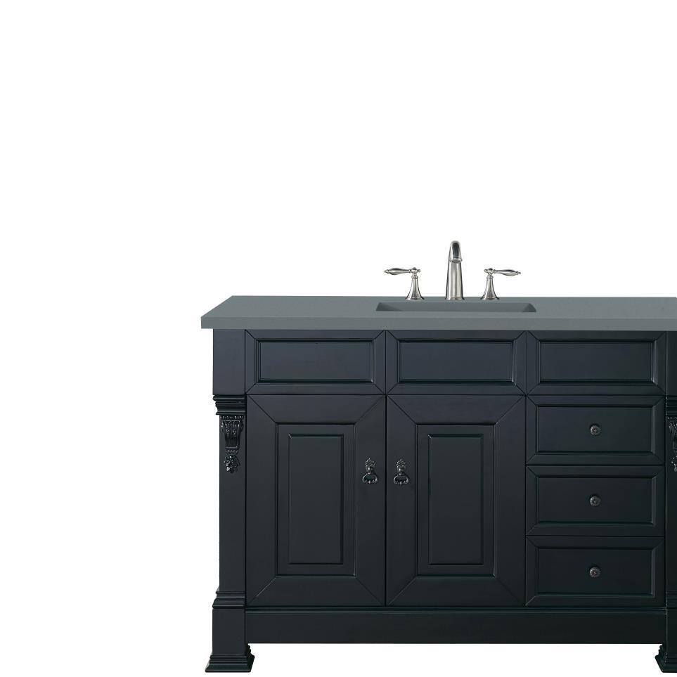 Base with Sink Top Antique Black Grey / Black Vanities