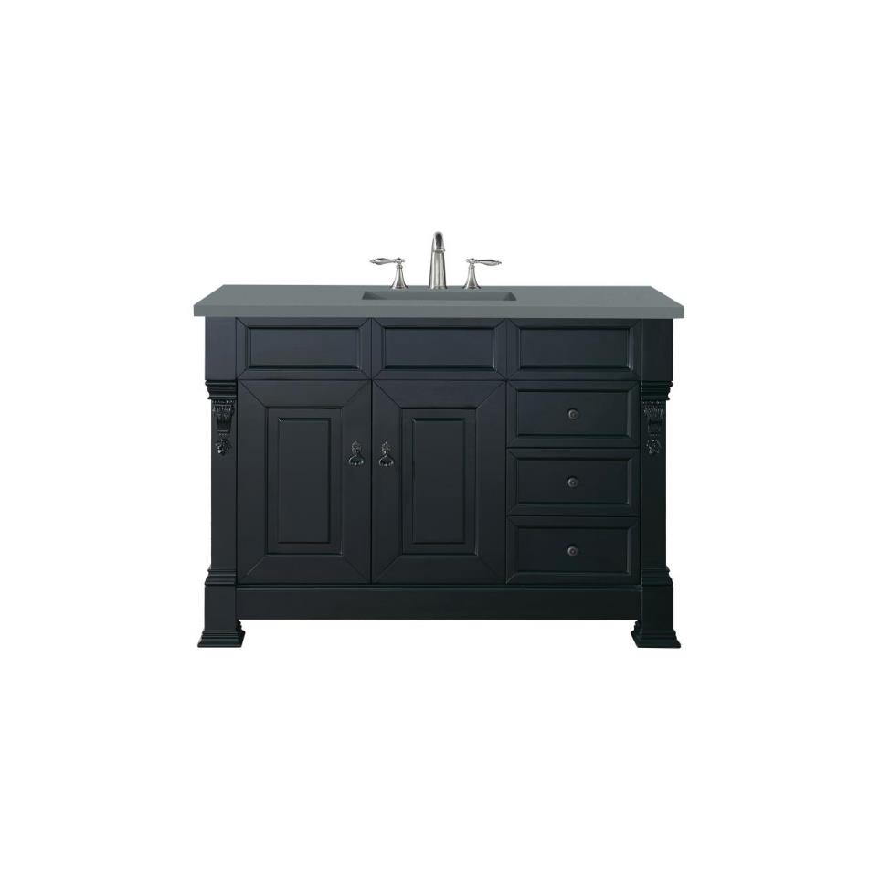 Base with Sink Top Antique Black Grey / Black Vanities