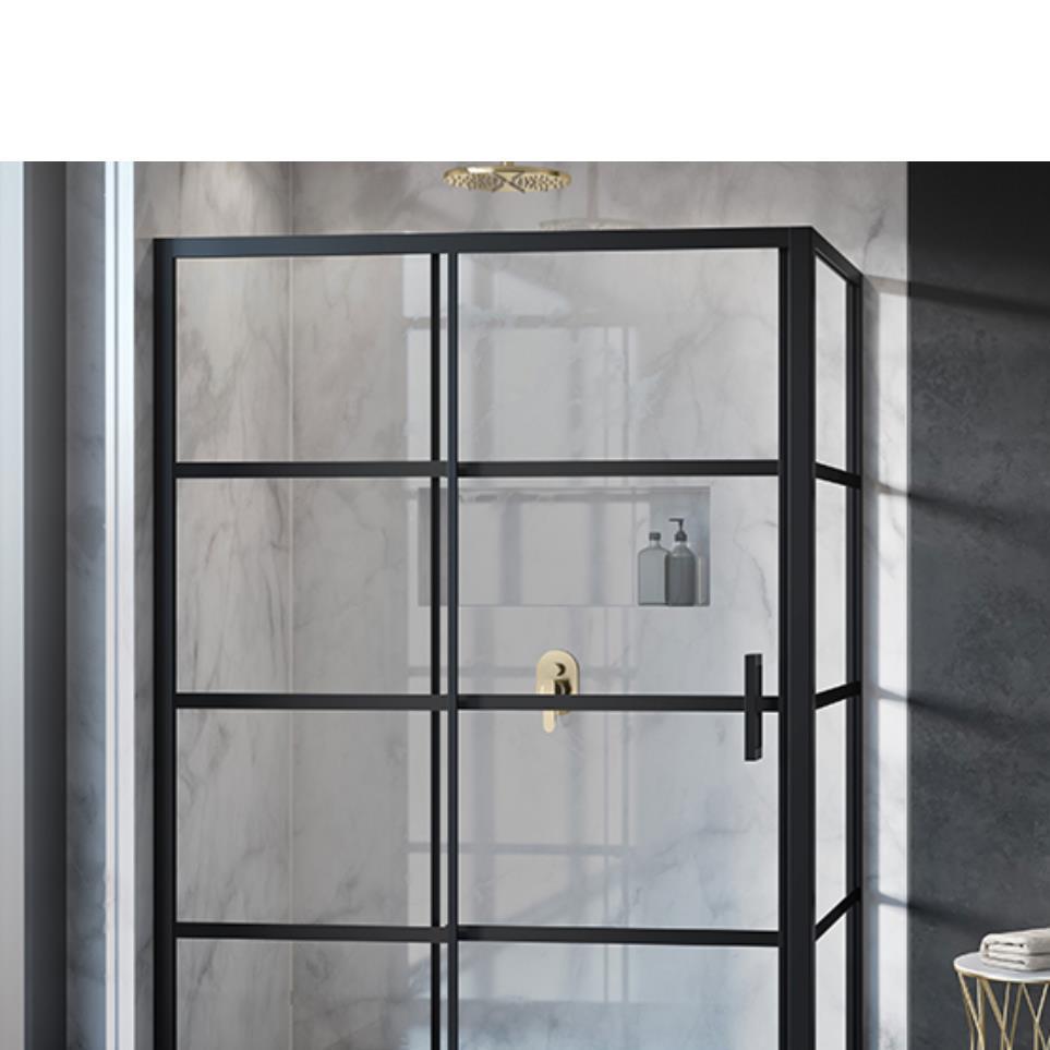 Door Matte Black Black Showers