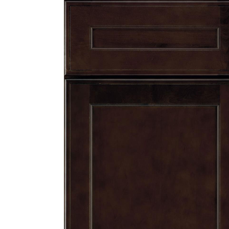 Square Teaberry Dark Finish Square Cabinets