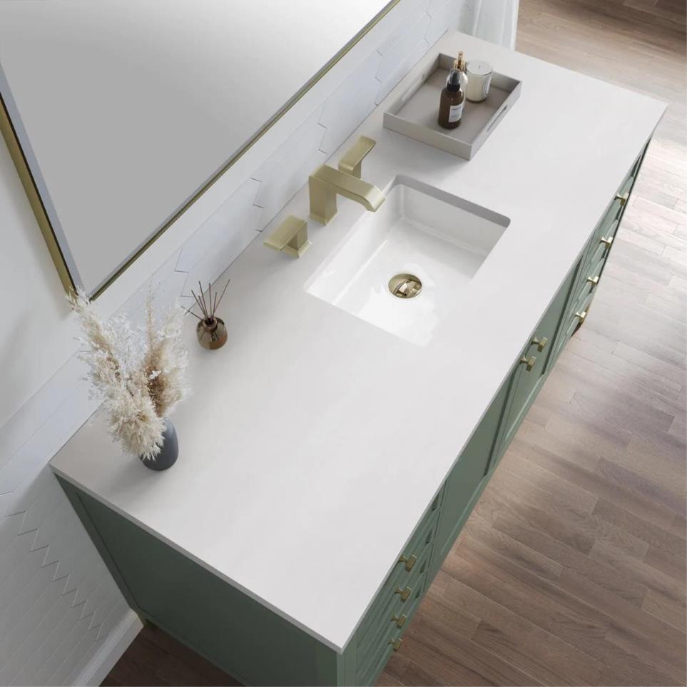 Base with Sink Top Smokey Celadon Green Vanities