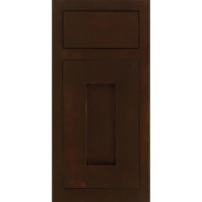 Square Truffle Dark Finish Square Cabinets