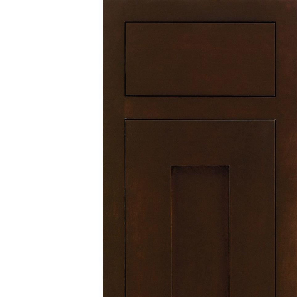 Square Truffle Dark Finish Square Cabinets