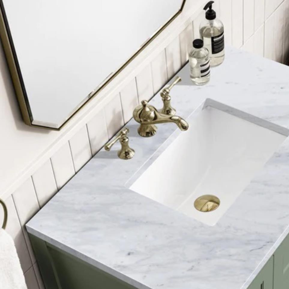 Base with Sink Top Smokey Celadon Green Vanities