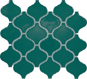 Mosaic Peacock Glossy Green Tile