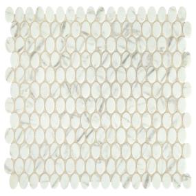 Mosaic Venetian White Matte White Tile