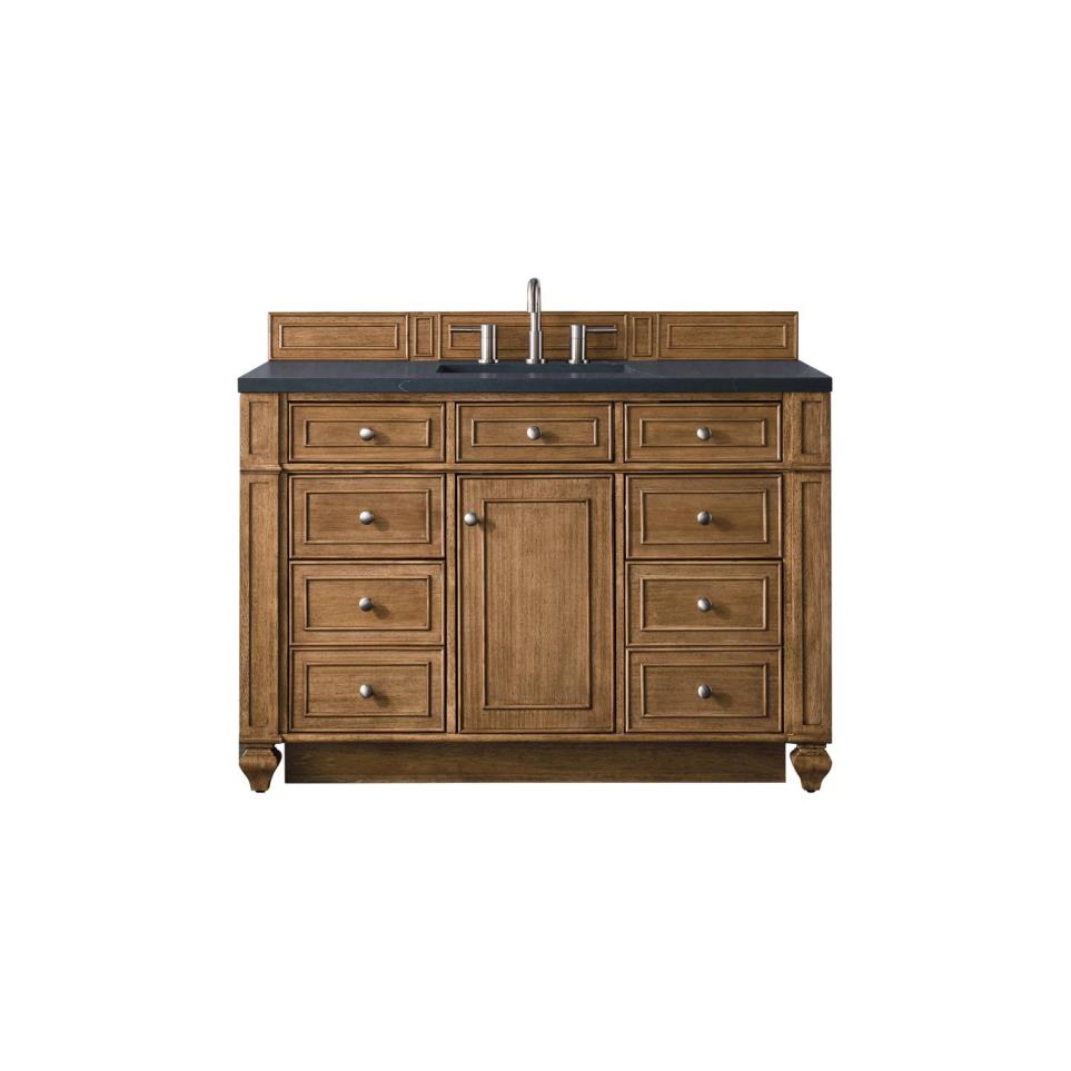 Base with Sink Top Saddle Brown Medium Finish Vanities