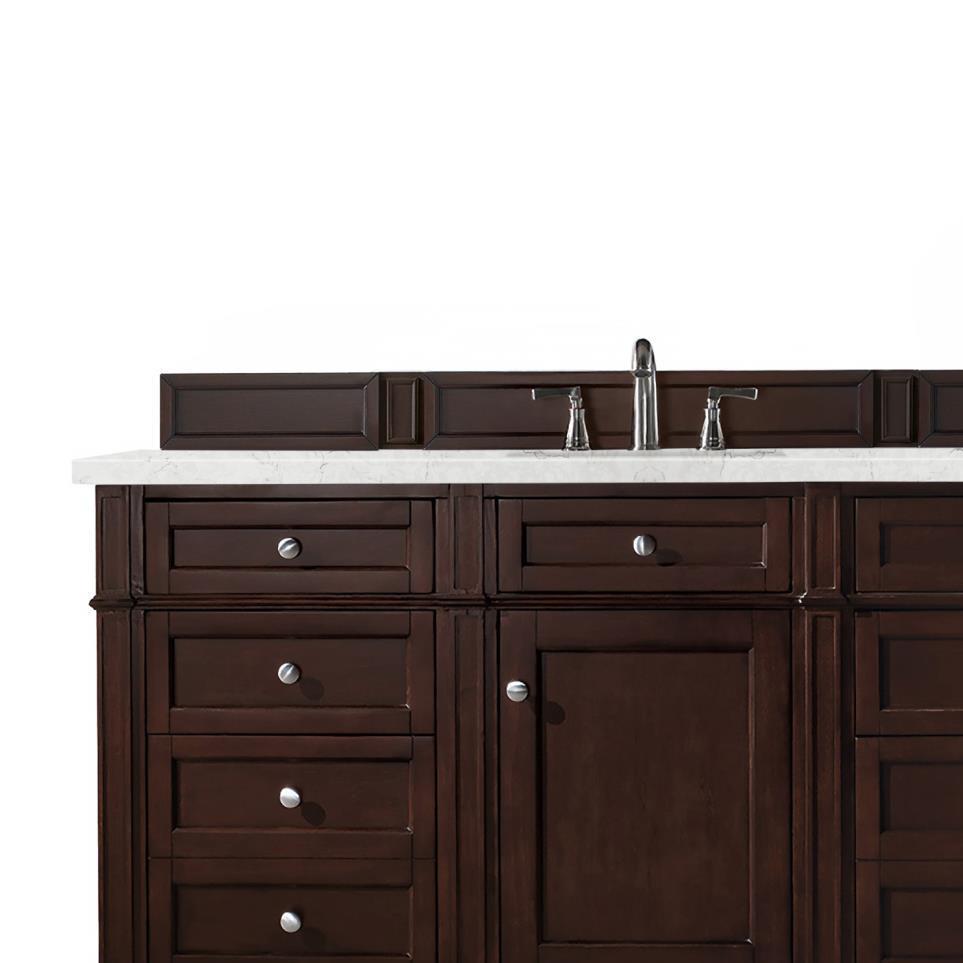 Base with Sink Top Burnished Mahogany Dark Finish Vanities