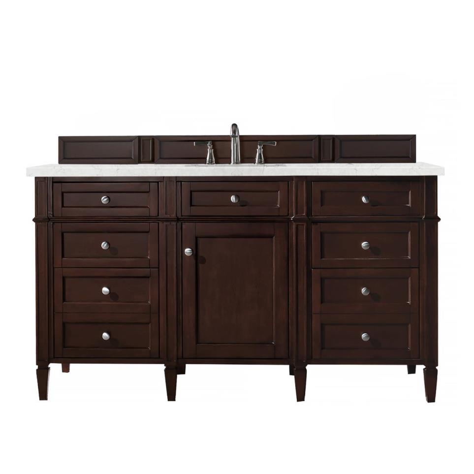 Base with Sink Top Burnished Mahogany Dark Finish Vanities