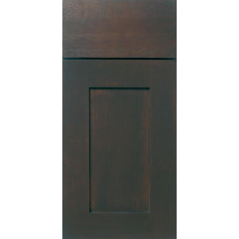 Square Truffle Dark Finish Square Cabinets