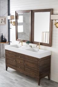 Base with Sink Top Mid Century Walnut Light Finish Vanities