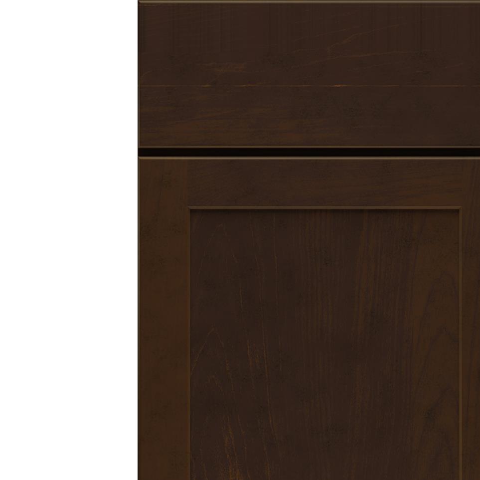 Square Umber Dark Finish Square Cabinets