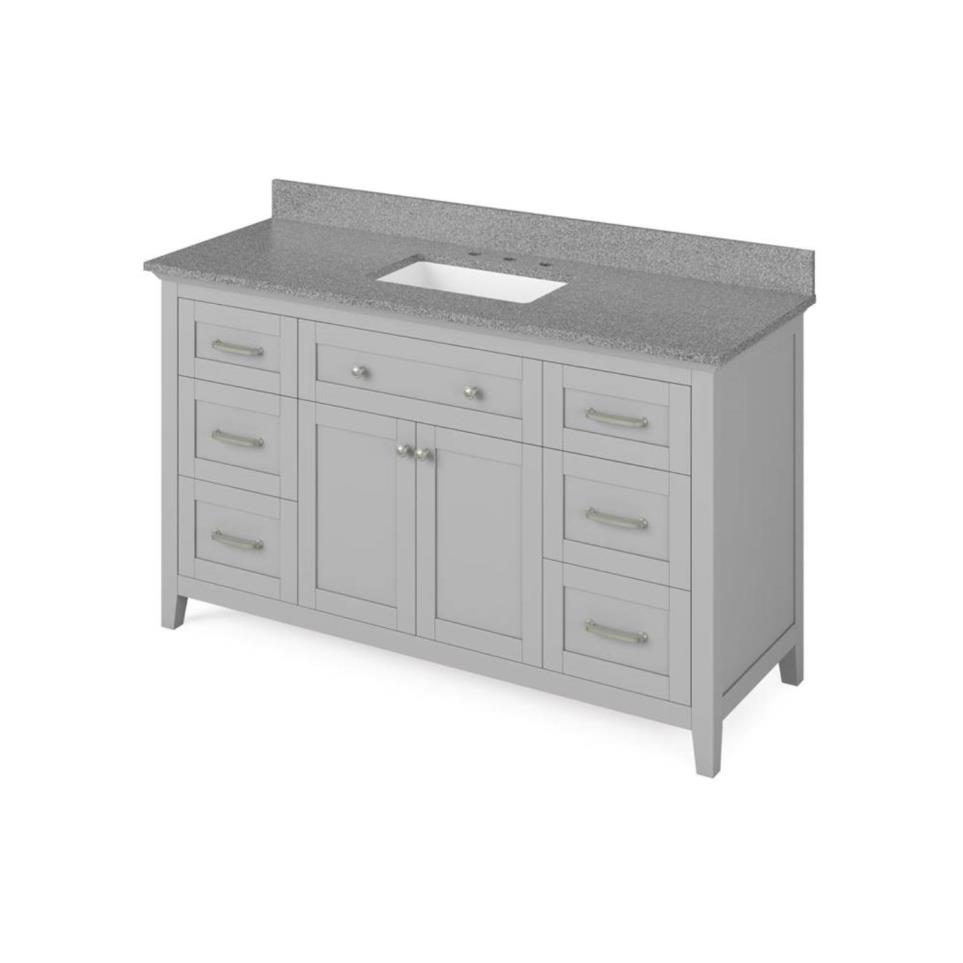 Base with Sink Top Grey Grey / Black Vanities