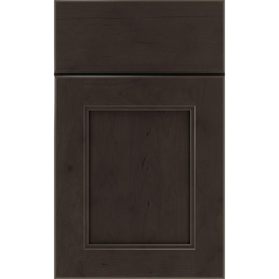 Square Thatch Dark Finish Square Cabinets