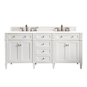 Base with Sink Top Bright White White Vanities