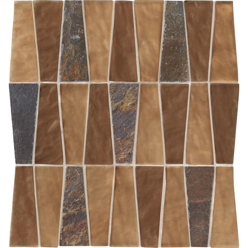 Mosaic Duchess Gold Glossy Brown Tile