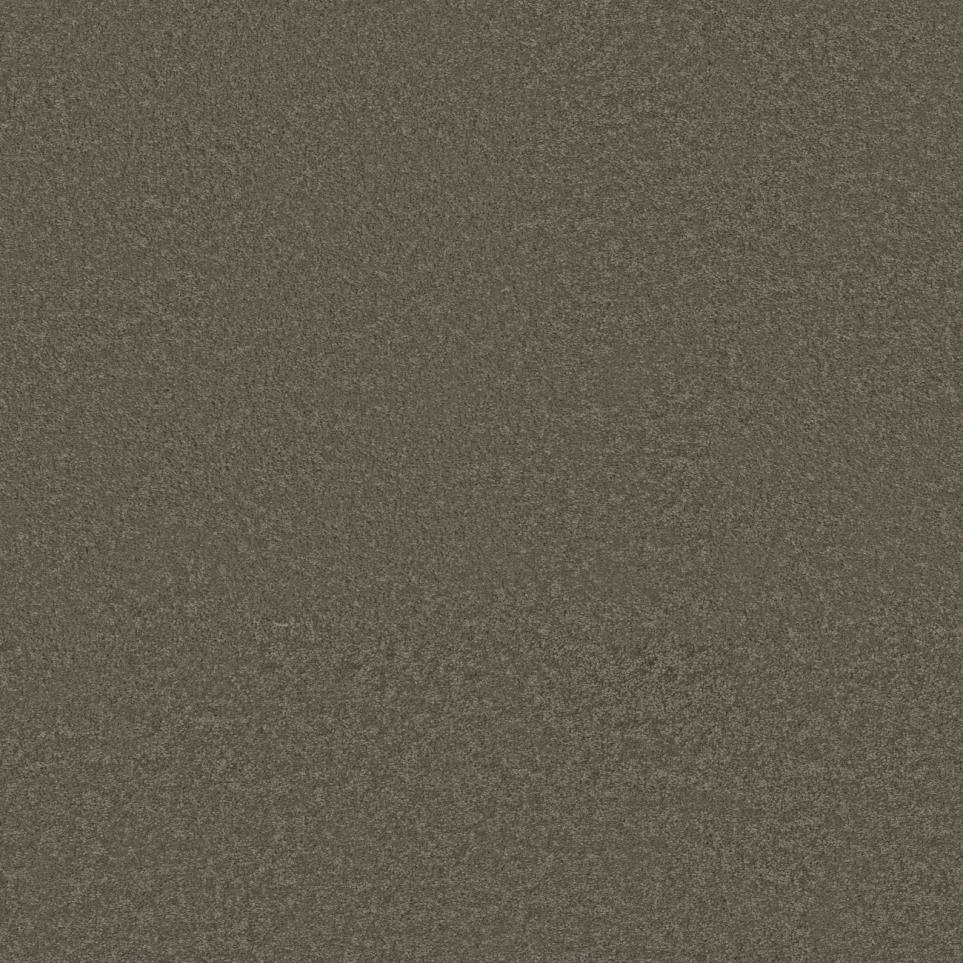 Plush Saxony Leather Brown Carpet