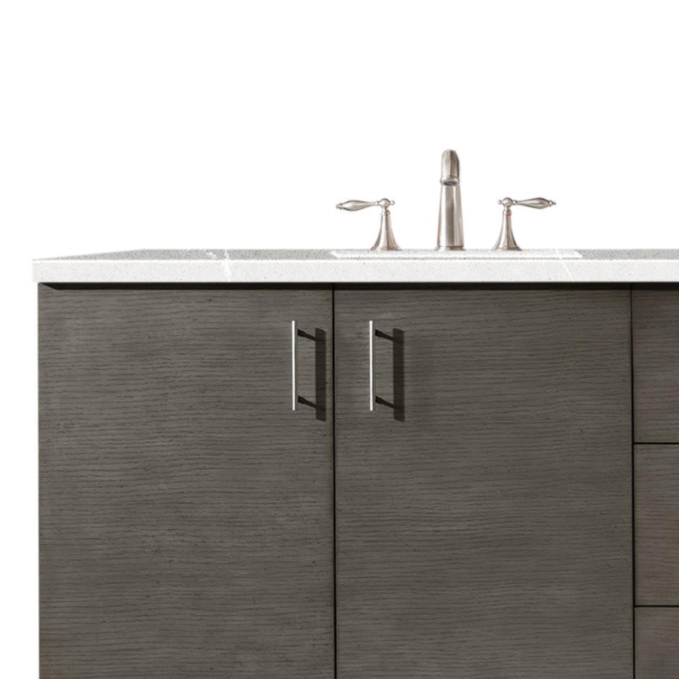 Base with Sink Top Silver Oak Medium Finish Vanities