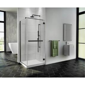 Door Matte Black/Clear Black Showers