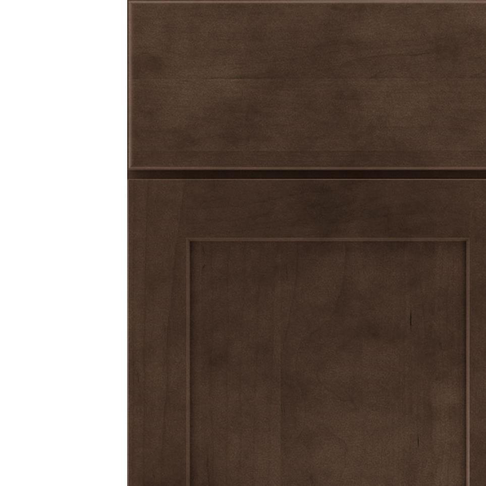 Square Thatch Dark Finish Square Cabinets