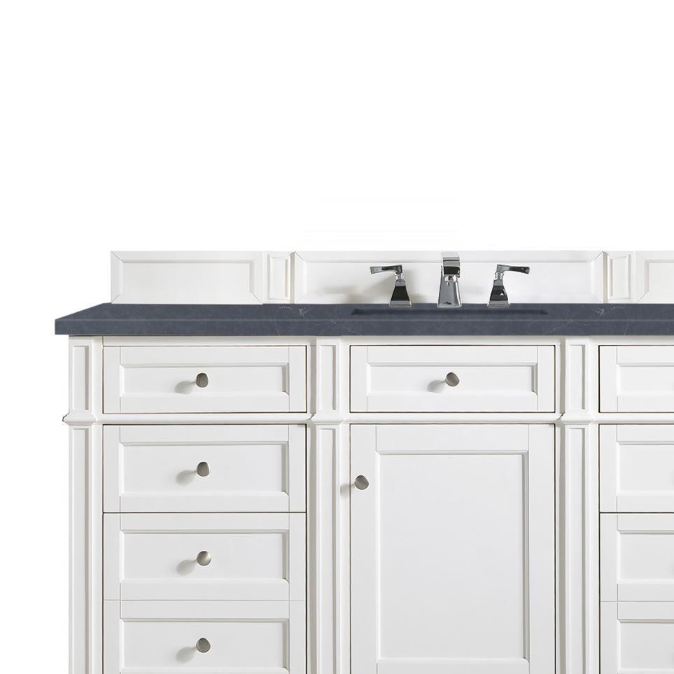 Base with Sink Top Bright White White Vanities