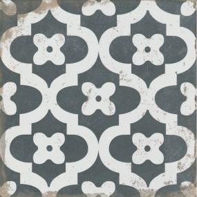 Decoratives and Medallions Floral Gray Tile