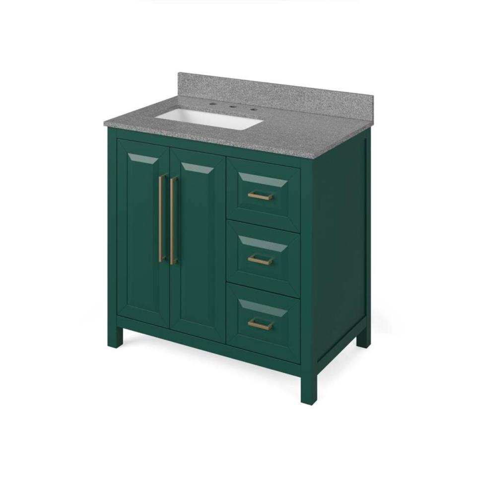 Base with Sink Top Green Green Vanities