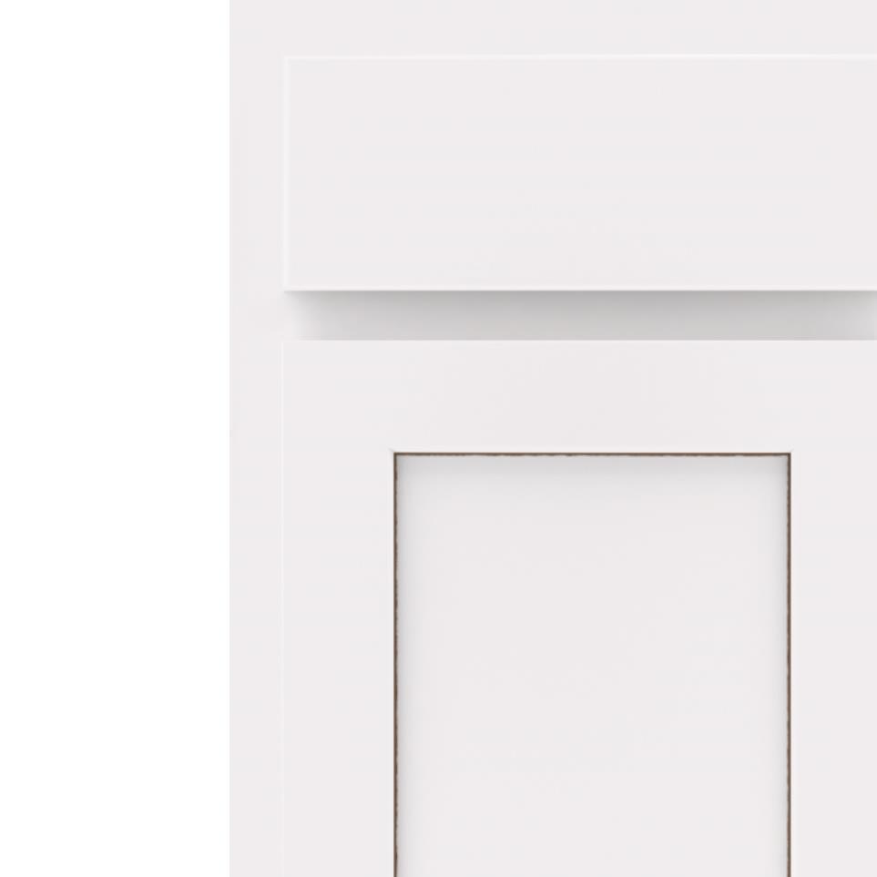 Square White With Toasted Almond Detail Glaze - Paint Square Cabinets