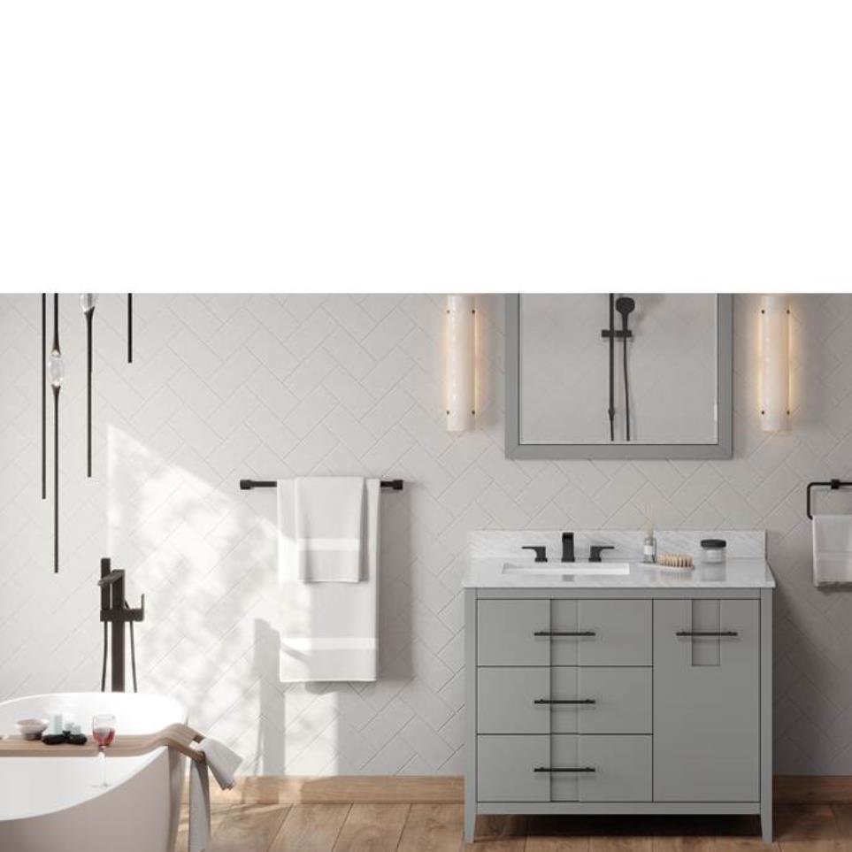 Base with Sink Top Grey Grey / Black Vanities