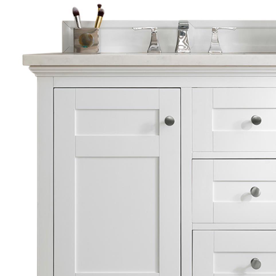 Base with Sink Top Bright  White White Vanities