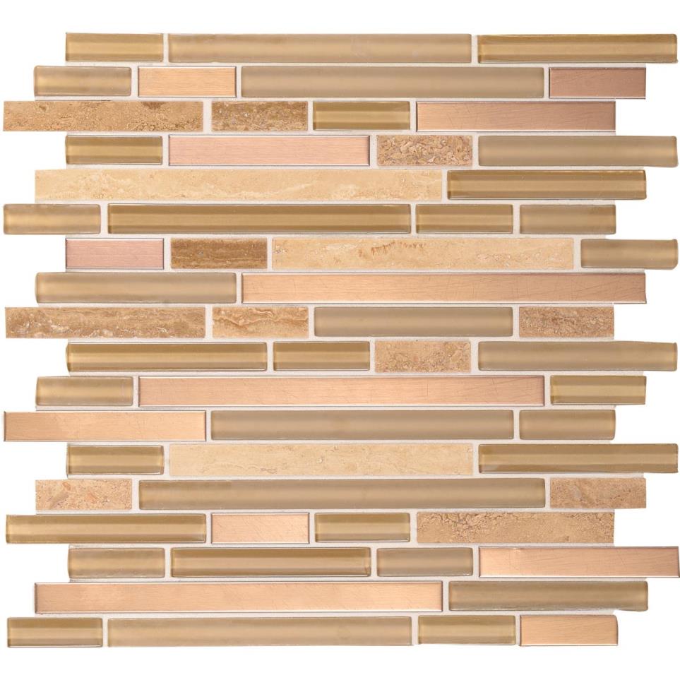 Mosaic Sitar Blend Mixed Beige/Tan Tile