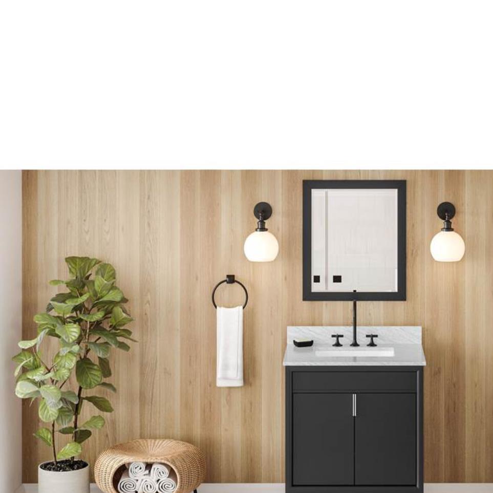 Base with Sink Top Black Grey / Black Vanities