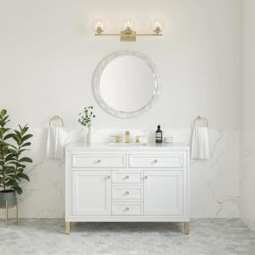 Base with Sink Top Glossy White White Vanities