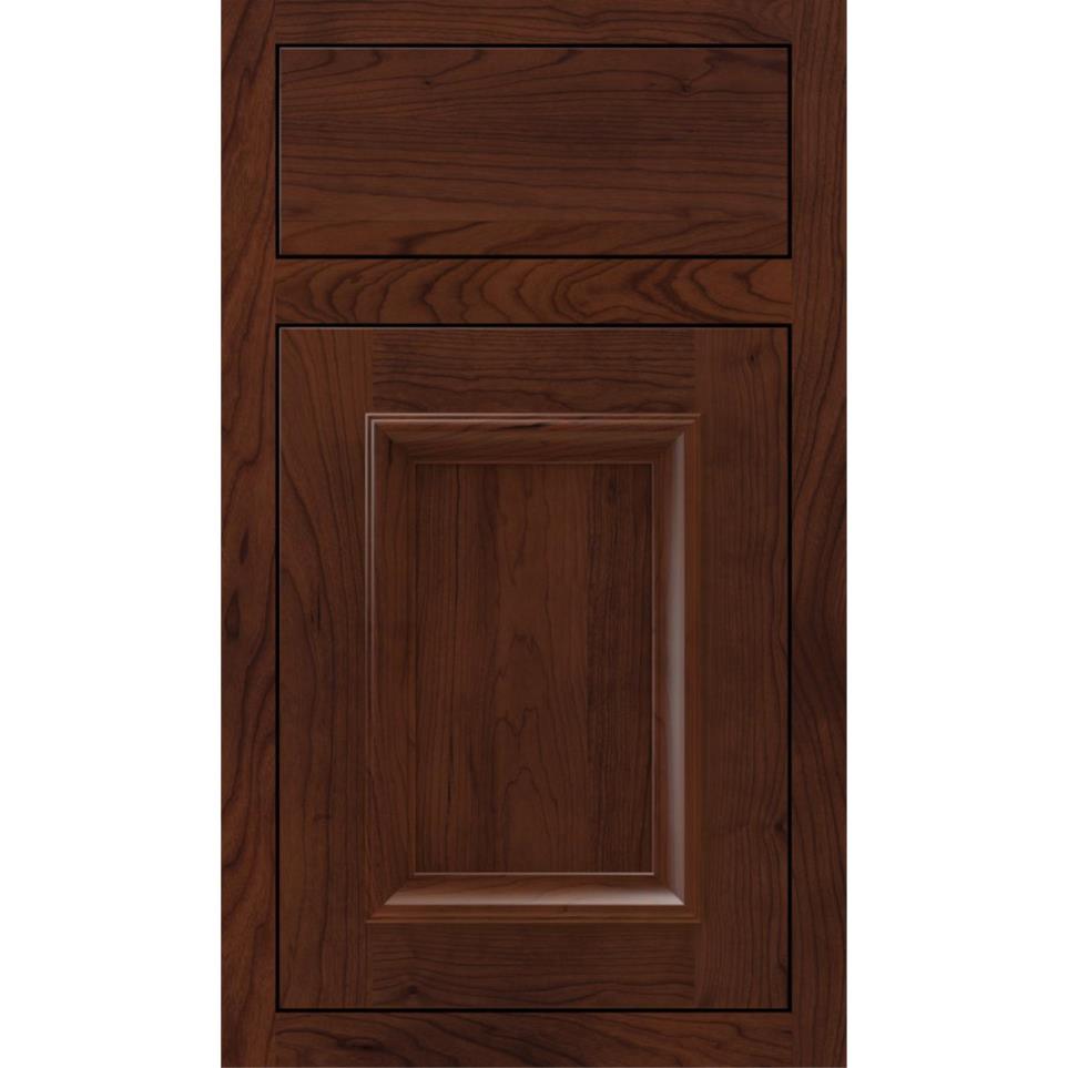 Square Sepia Dark Finish Square Cabinets