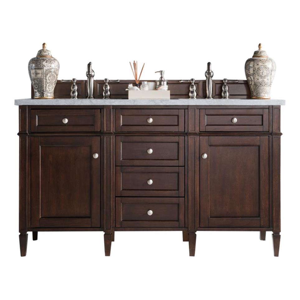 Base with Sink Top Burnished Mahogany Dark Finish Vanities