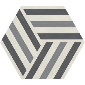 Decoratives and Medallions Run-Up Cool Blend Matte Black Tile