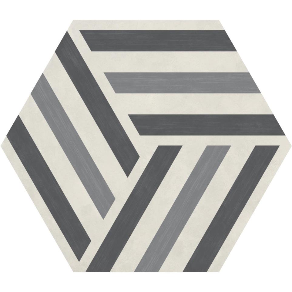 Decoratives and Medallions Run-Up Cool Blend Matte Black Tile